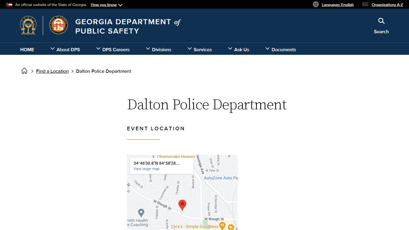 Dalton Police Department | Georgia Department of Public Safety